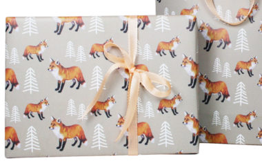 11 Geschenkpapier mit Fuechsen GuteGaben ueber dawanda com