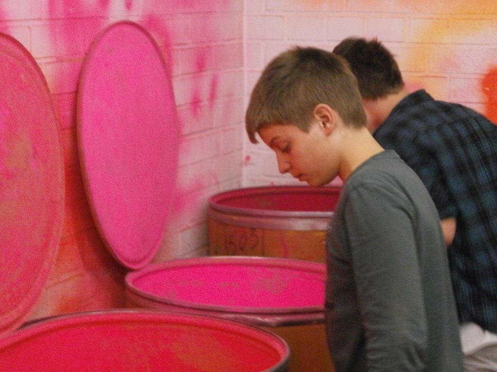 Pink Tonnen Junge Geiger Kunst Kurse