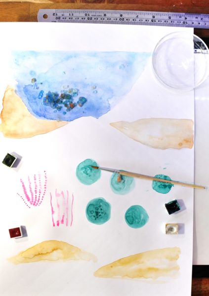 Wasserpflanzen Aquarelle create flowers | Muenchen mit Kind