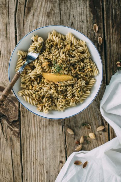 Nudelteller, Pesto, Sprielli | München mit Kind