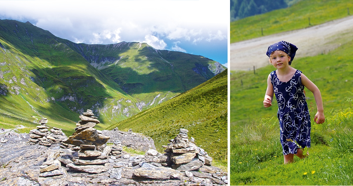 Berglandschaft in Tirol Kindern beim Wandern // HIMBEER