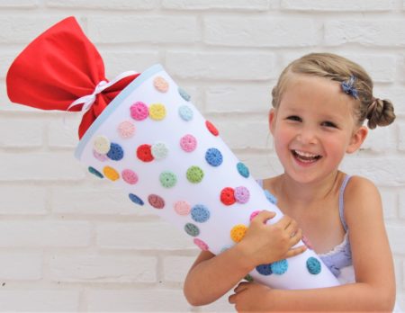Kind mit Schultüte selber basteln // HIMBEER