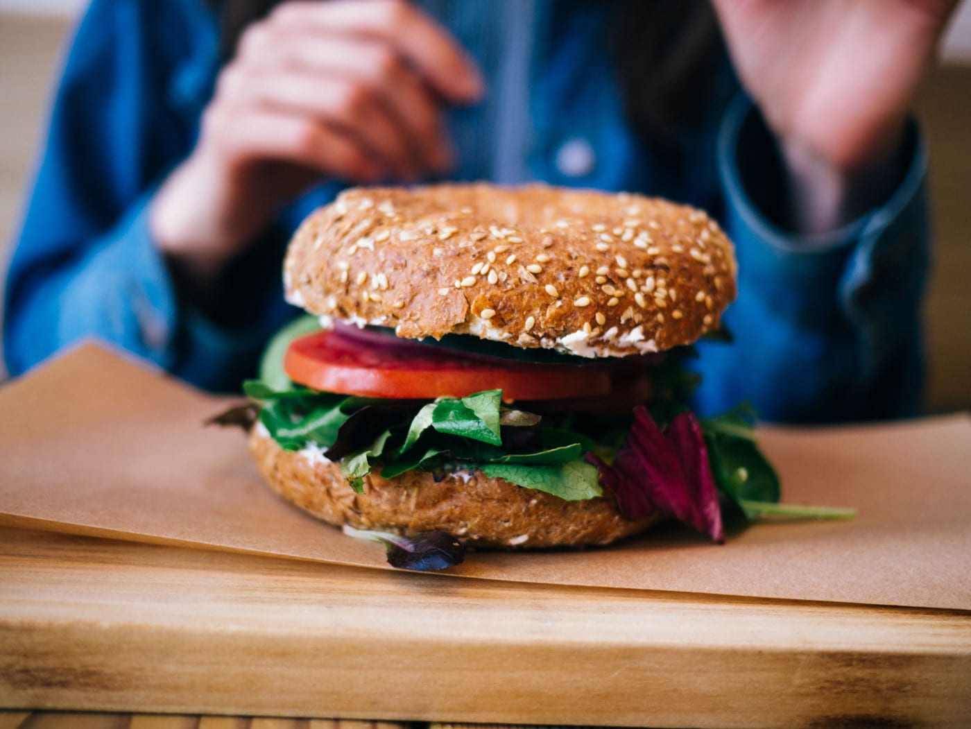 belegter Bagel Ideen fuer die Brotbox