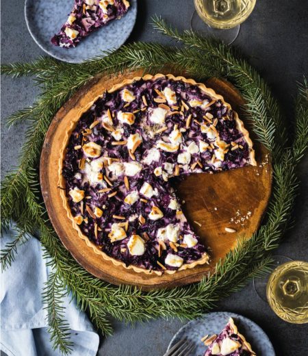 Rotkohl-Ziegenkäse-Quiche Rezept für Weihnachten// HIMBEER