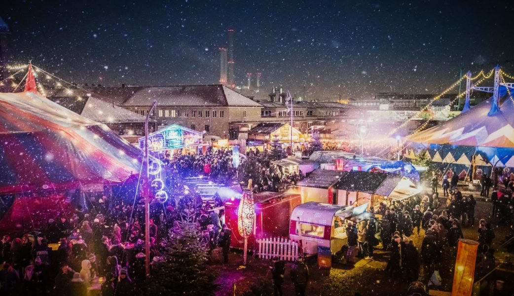 Weihnachtsmaekrte, Maerchenbazar, schneeflocken, bazar // München mit Kind