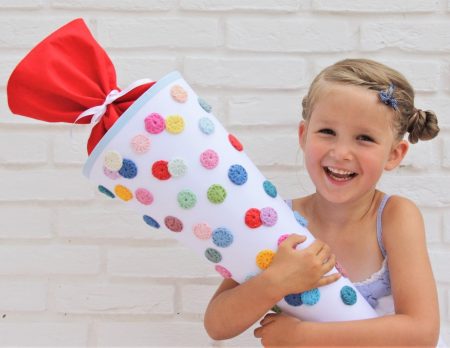Kind mit Schultüte selber basteln // HIMBEER