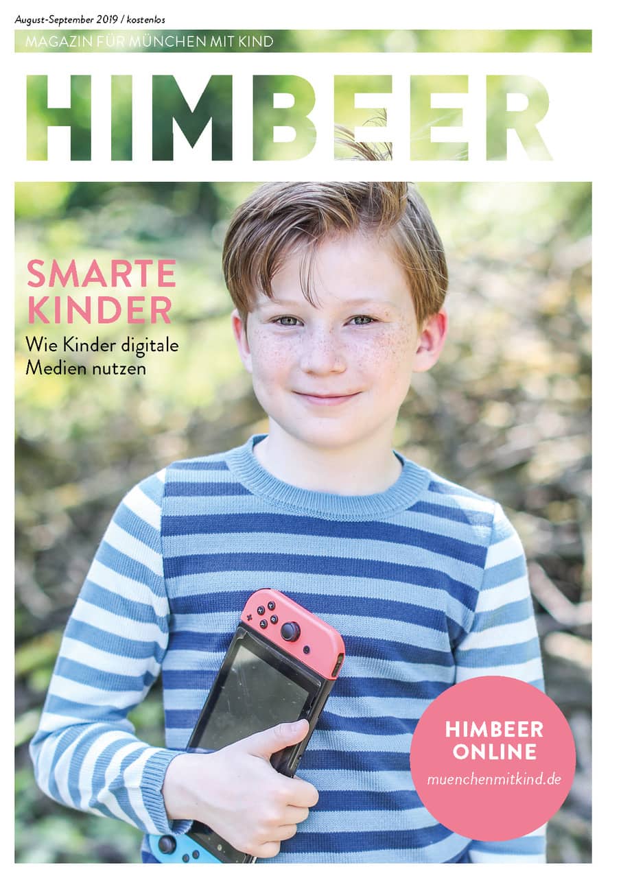 HIMBEER Magazin für München mit Kind August-September 2019 Cover // HIMBEER