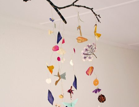 Origami Mobile mit Schmetterlingen // HIMBEER
