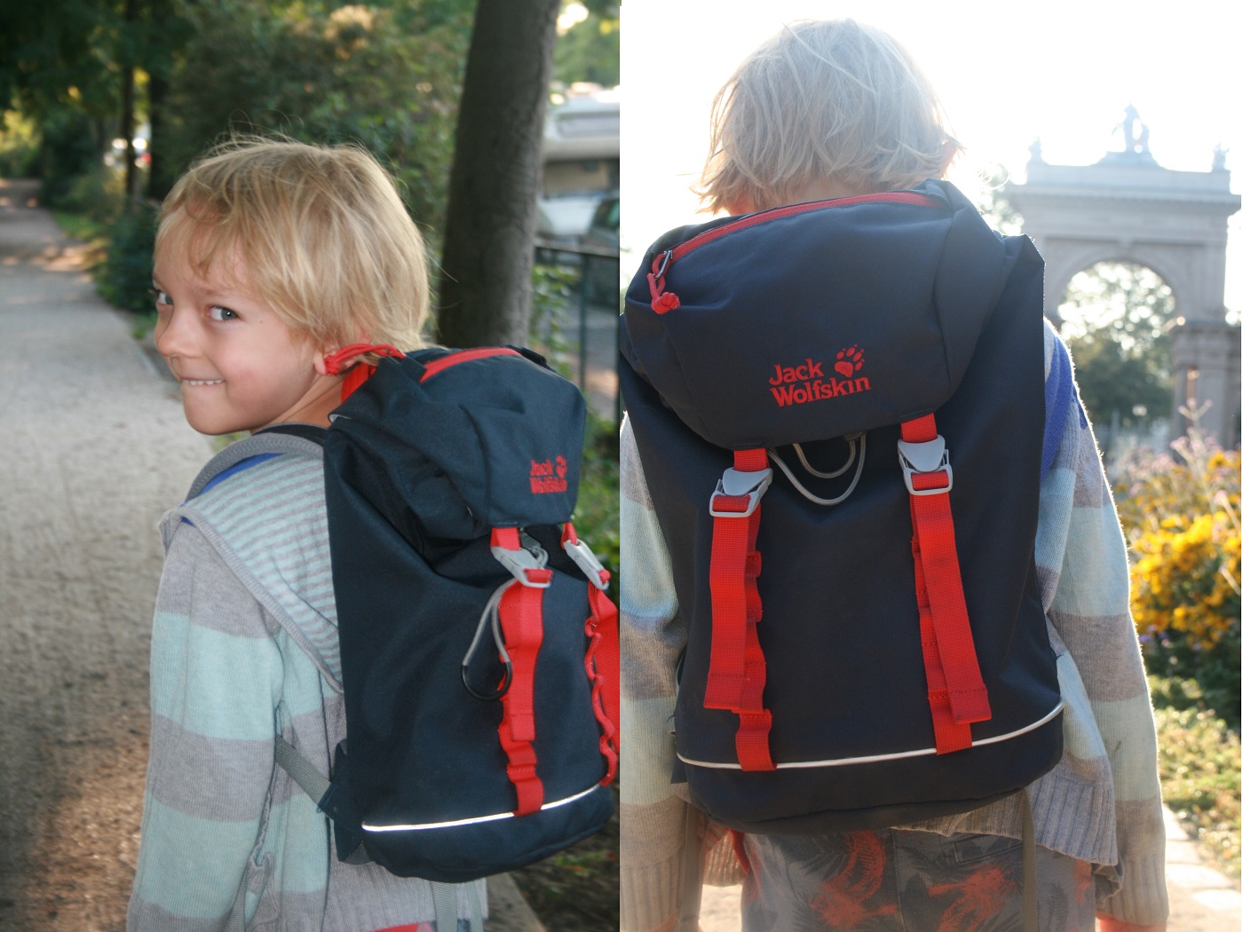 Juri testet den Rucksack für Kinder von Jack Wolfskin // HIMBEER