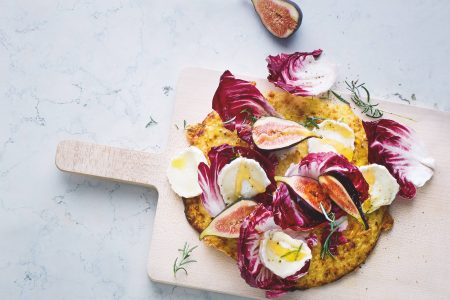 Blumenkohlpizza mit Feigen und Ziegenkäse // HIMBEER