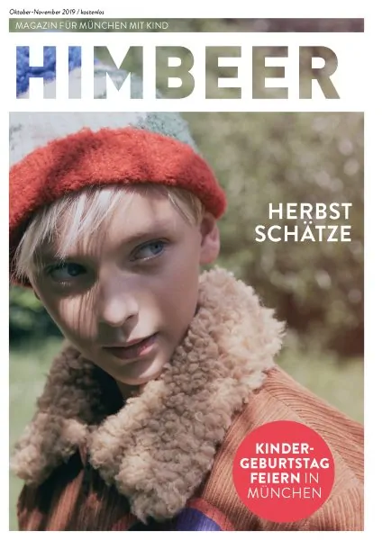 HIMBEER Magazin für München mit Kind Oktober-November 2019 Cover // HIMBEER