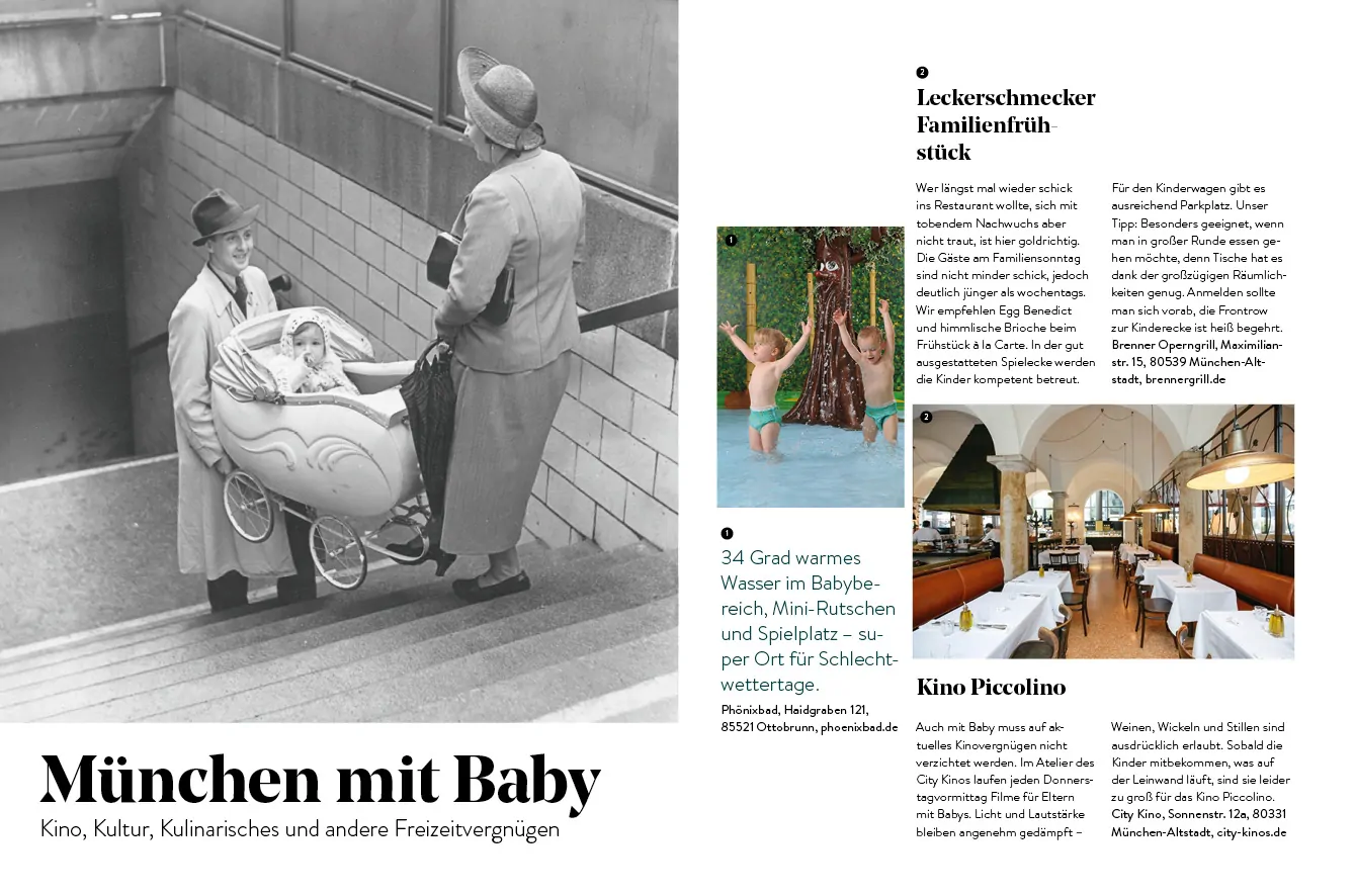Familien-Freizeit-Guide MUENCHEN MIT KIND 2020, Blick ins Buch: München mt Babys und Kleinkindern // HIMBEER