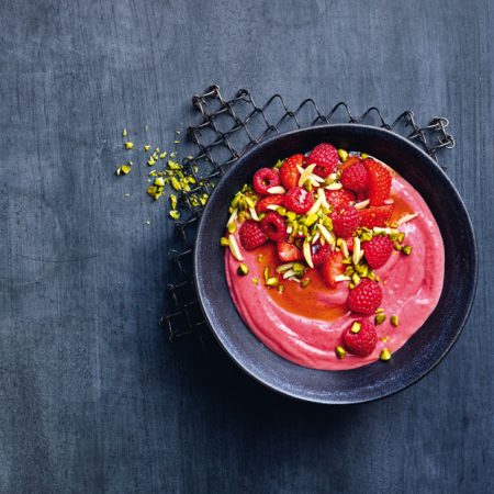 Zutaten für Himbeer-Avocado-Smoothie-Bowl // HIMBEER