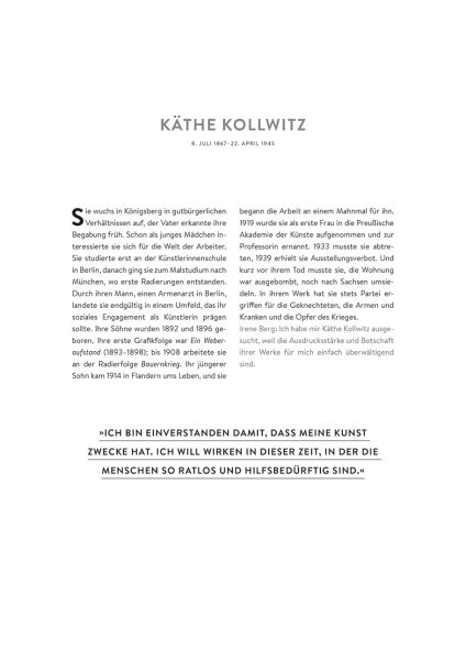 Wochenkalender 2020: Starke Frauen – Käthe Kollwitz // HIMBEER