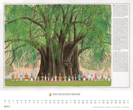 Schöne Kalender für Kinder und Familien 2020: Bäume von Piotr Socha // HIMBEER