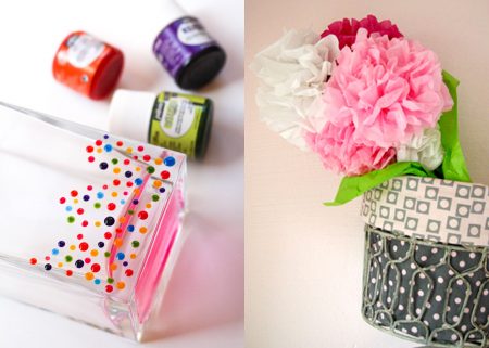 Seidenpapier-Pfingstrosen in DIY_Vase zum Muttertag // HIMBEER