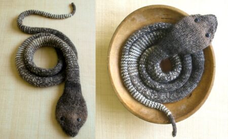 Schlange zum Stricken – ungewöhnliches Kuscheltier aus Wolle // HIMBEER