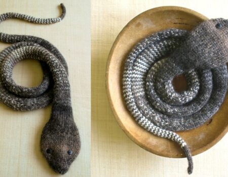 Schlange zum Stricken – ungewöhnliches Kuscheltier aus Wolle // HIMBEER