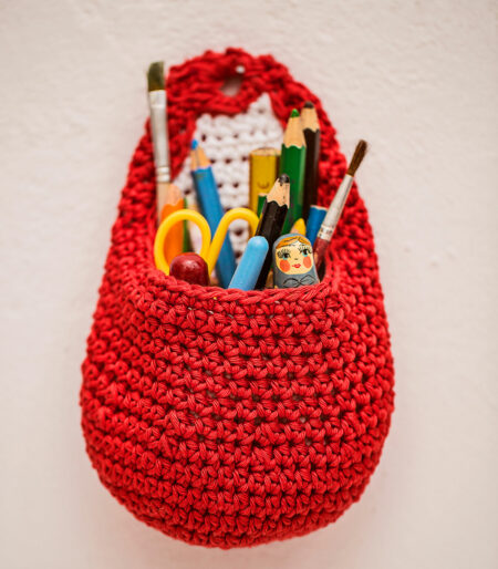 DIY-Häkelanleitung: Aufbewahrungsbeutel fürs Kinderzimmer // HIMBEER
