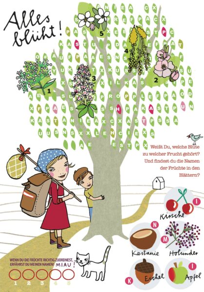 HIMBEERCHEN Kinderrätsel über Blüten // HIMBEER