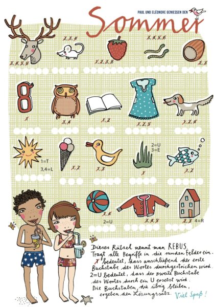HIMBEERCHEN Kinderrätsel über den Sommer // HIMBEER