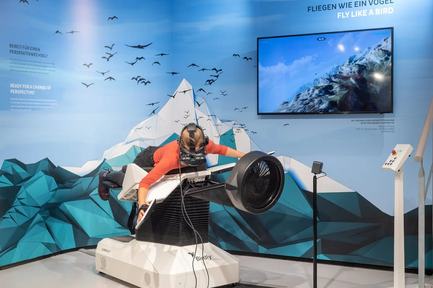 Wie ein Vogel fliegen mit dem Virtual Reality Flugsimulator im BIOTOPIA München // HIMBEER