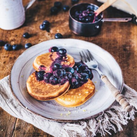 Zitronen-Ricotta-Pancakes: Pancake Rezept für Familien // HIMBEER