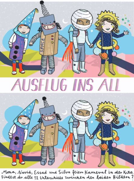 HIMBEERCHEN Kinderrätsel von Silke Schmidt: Ausflug ins All // HIMBEER