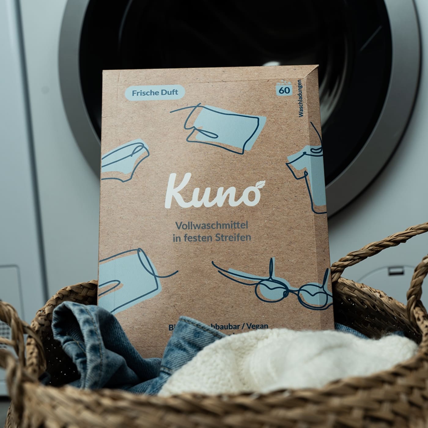 Plastikfreies, nachhaltiges Waschmittel: Waschmittelstreifen von Kuno im Test // HIMBEER
