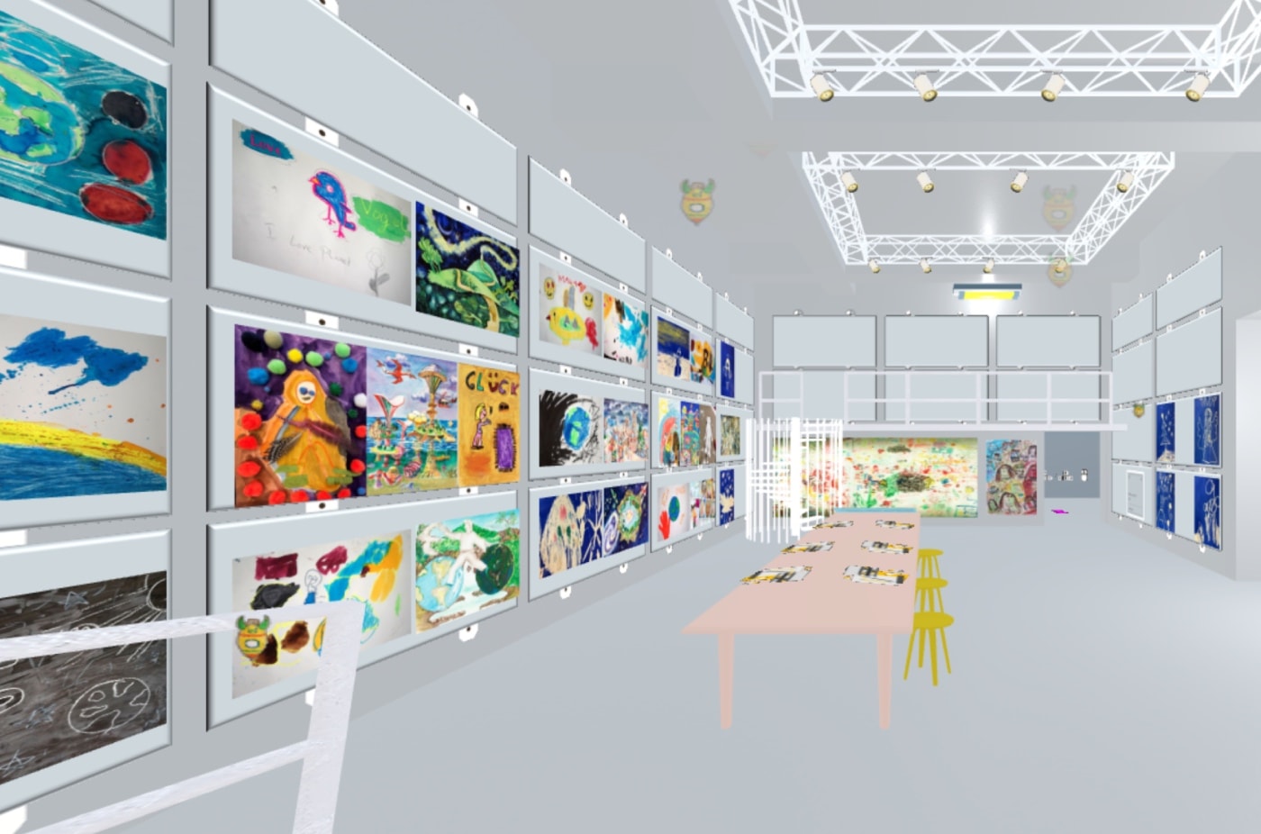 Virtuelle Ausstellung „Planet der Kinder“ zum Projekt „Einfach Frieden“ von little ART in München // HIMBEER