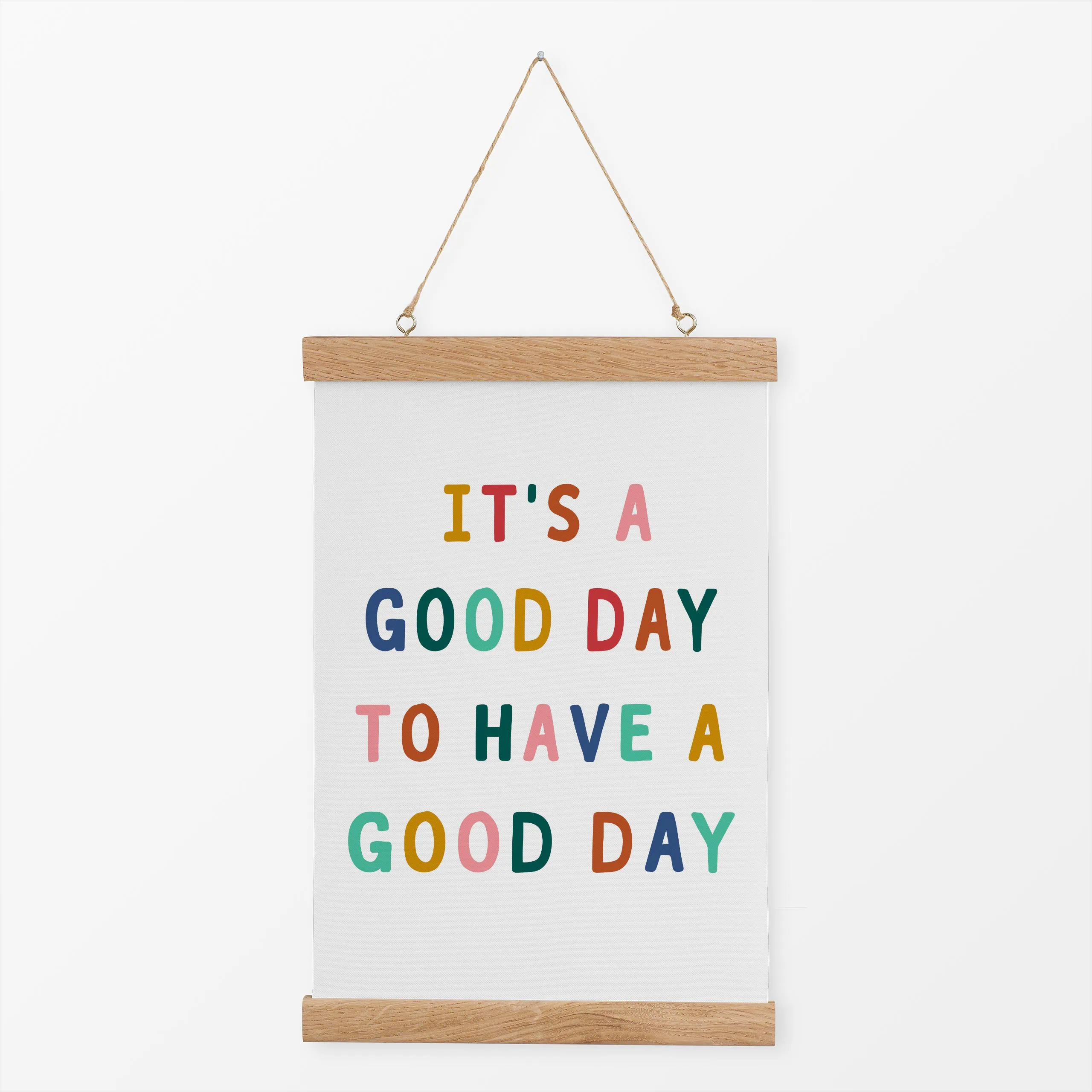 Textilposter “It's a good day to have a good day“ // HIMBEER