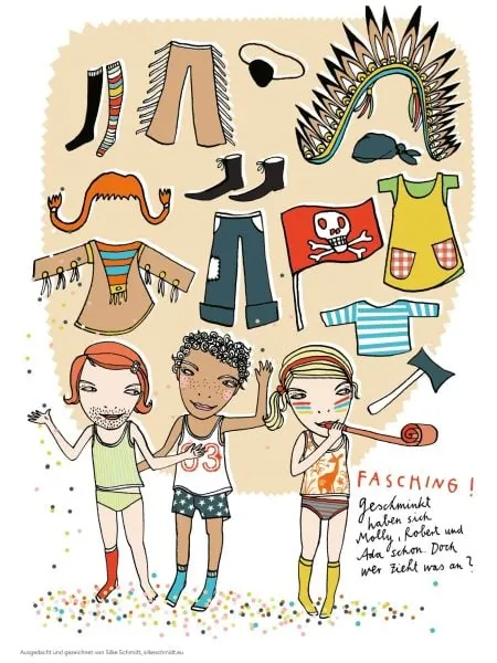 HIMBEERCHEN Kinderrätsel von Silke Schmidt: Hurra, der Fasching ist da! // HIMBEER