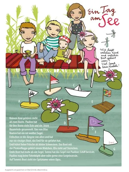 HIMBEERCHEN Kinderrätsel von Silke Schmidt: Ein Tag am See // HIMBEER
