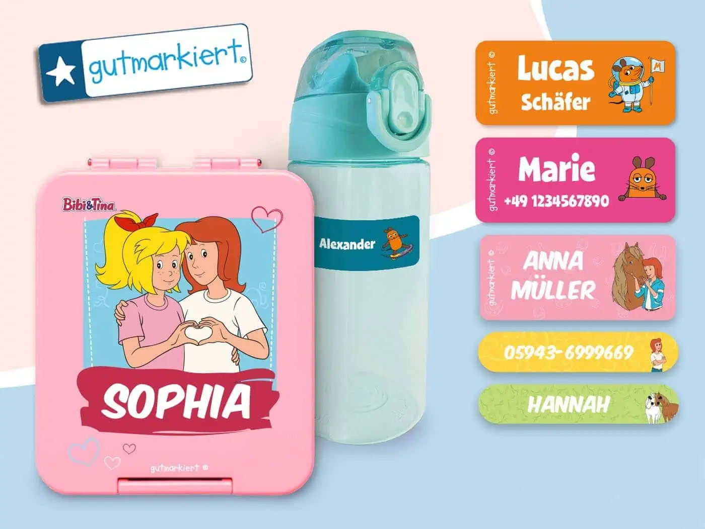 Sommer-Gewinnspiel 2023: Personalisierte Bibi & Tina-Produkte von Gutmarkiert // HIMBEER