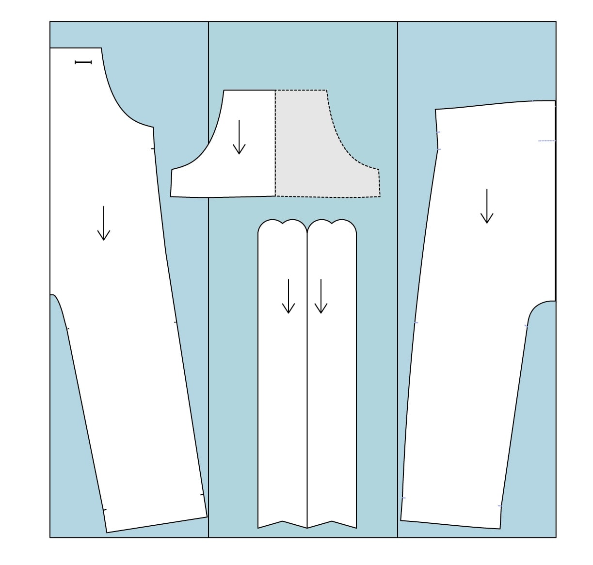 Zuschneideplan für die Kinderlatzhose // HIMBEER