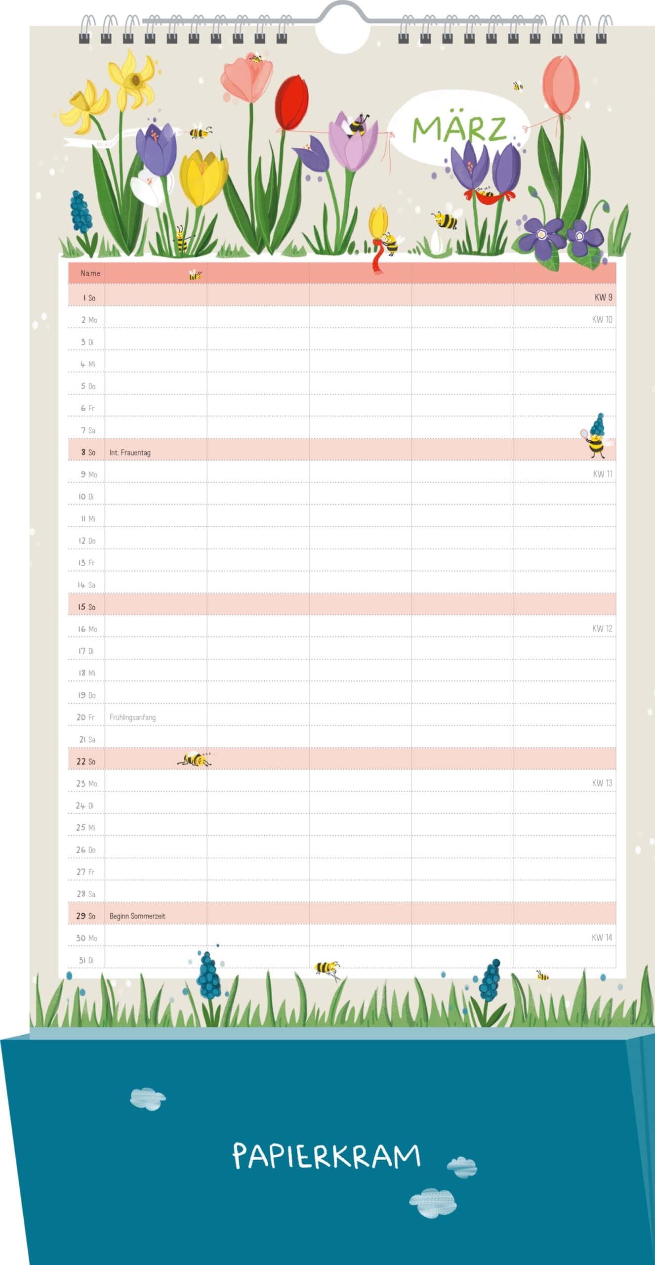 Familienkalender 2026: Unsere kunterbunte Familie - Die Geschenkverlage / Groh Verlag // HIMMBEER