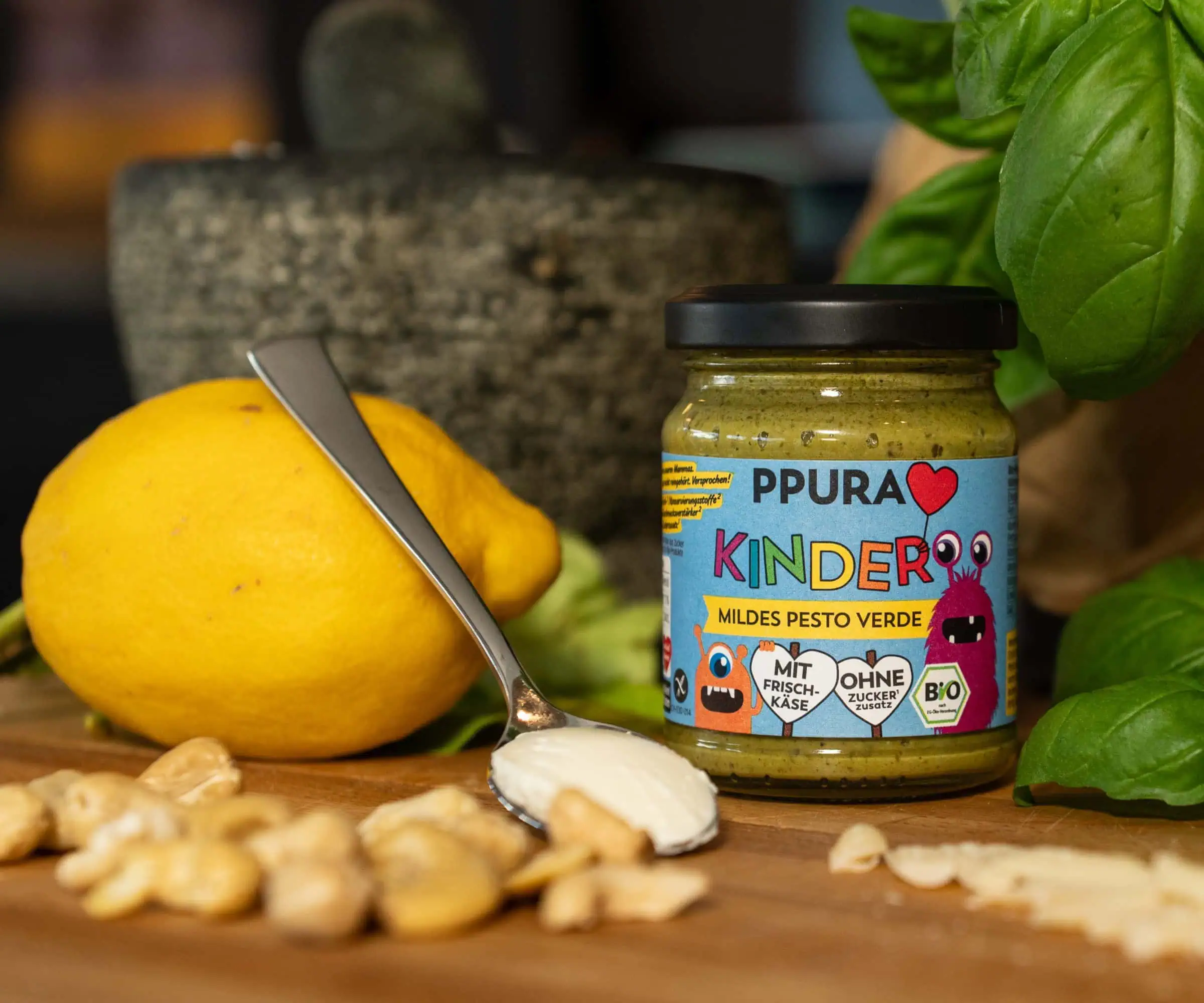 Lieblingssachen zum Essen mit Kindern: Bio-Kinderpesto
