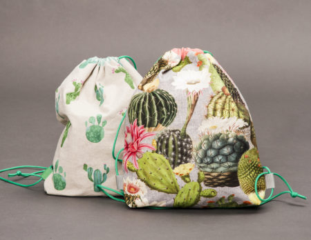 Turnbeutel für Kinder mit Kaktusmuster // HIMBEER