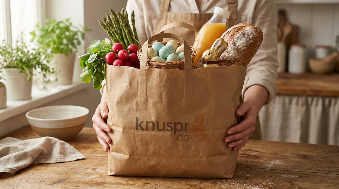 Einkaufs-Gutschein im Wert von 50 Euro von Knuspr im Oster-Gewinnspiel // HIMBEER