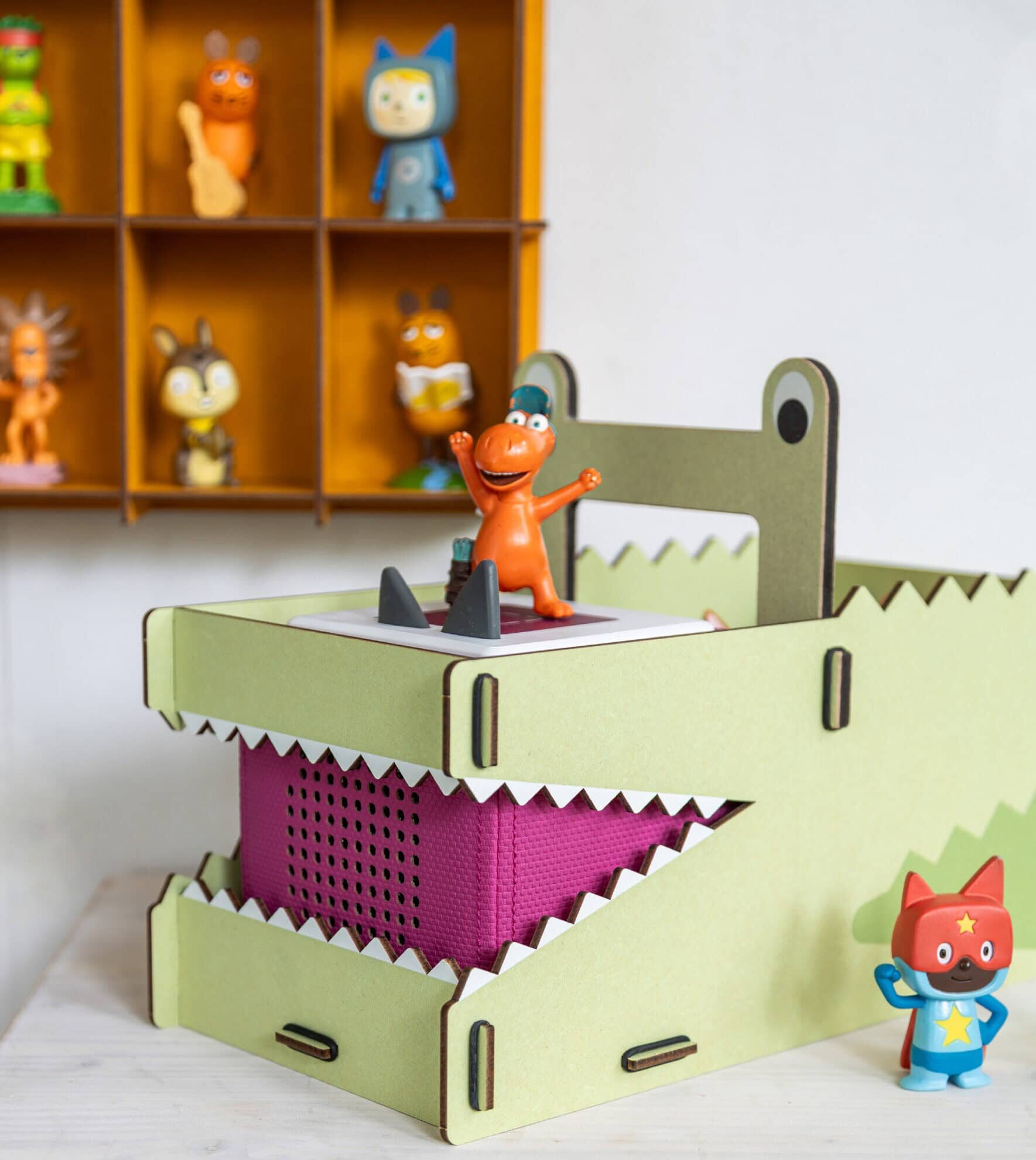 Tragebox Krokodil von WERKHAUS für Toniebox und Tonies // HIMBEER