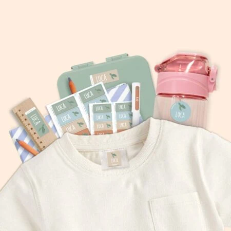 Kombiset Namens- und Textilaufkleber von Gutmarkiert // HIMBEER