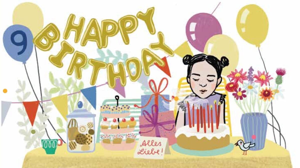 HIMBEERCHEN Kinderrätsel: Alles Gute zum Geburtstag – HAPPY BIRTHDAY-Suchspiel