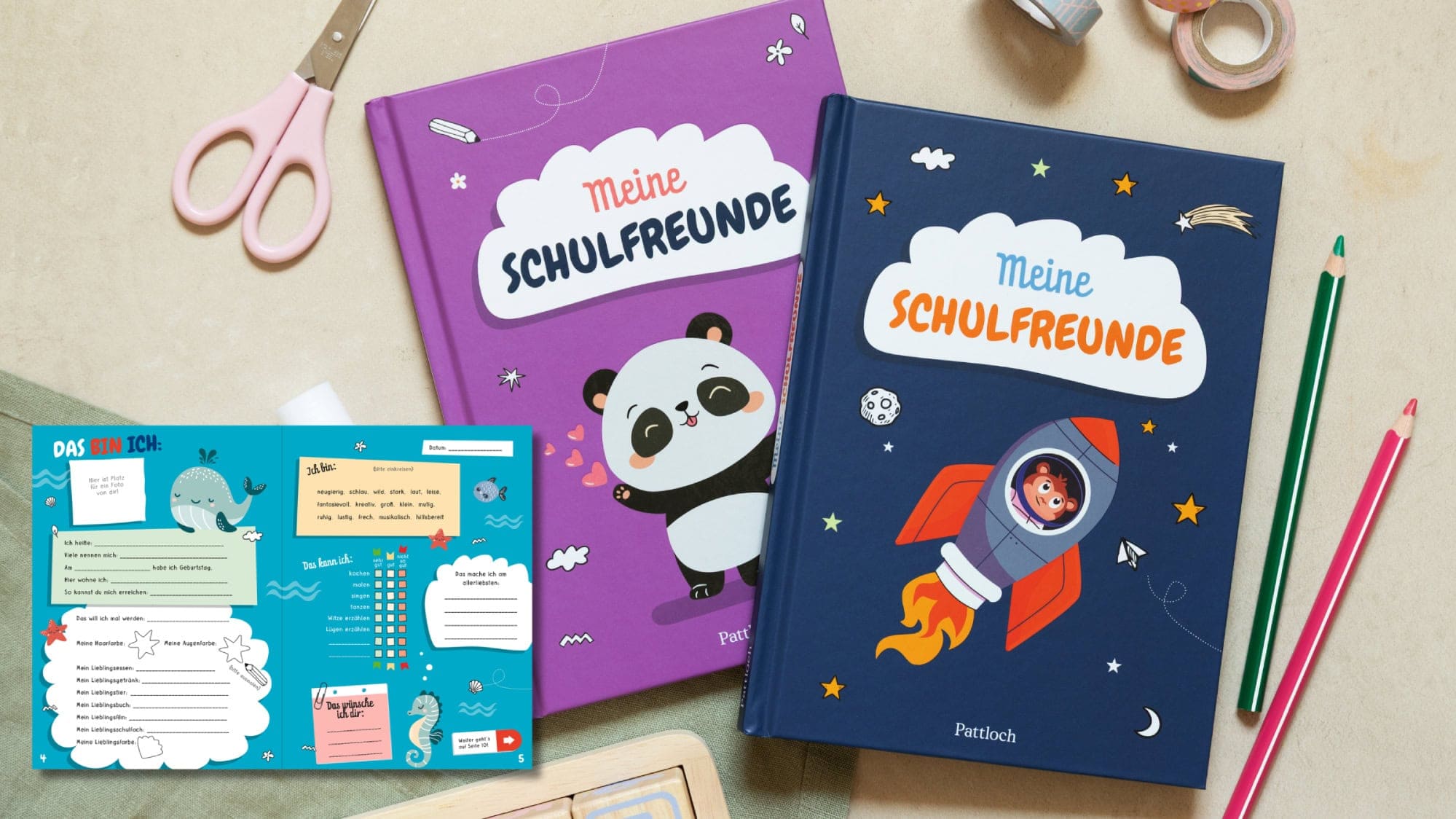 Gut gewappnet in die erste Klasse: Schulstart-Highlights von Pattloch - Meine Schulfreunde-Buch // HIMBEER