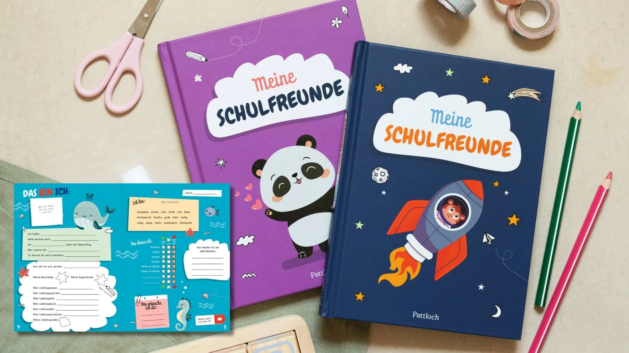 Gut gewappnet in die erste Klasse: Schulstart-Highlights von Pattloch - Meine Schulfreunde-Buch // HIMBEER