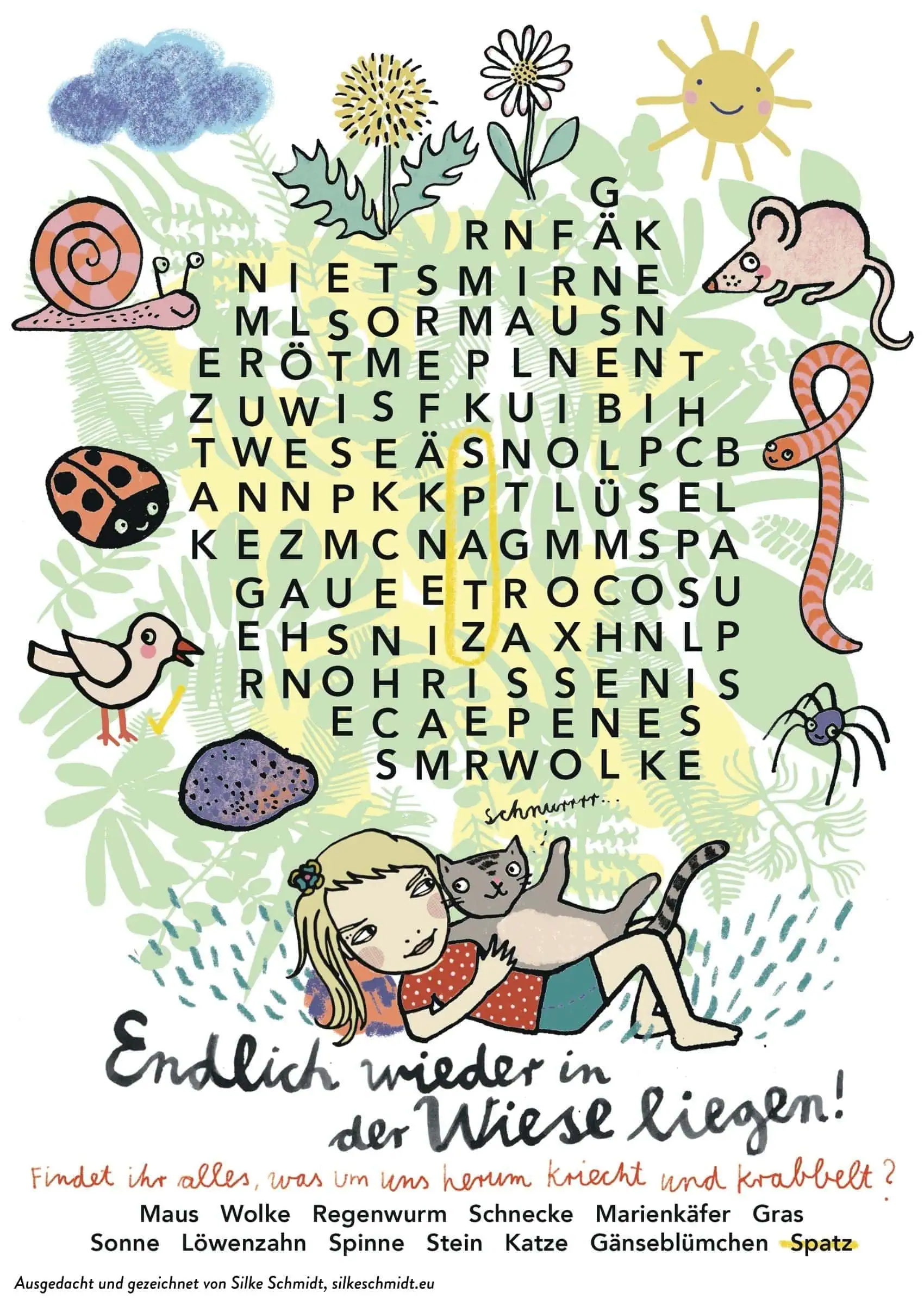 HIMBEERCHEN Kinderrätsel: Es krabbelt in der Wiese // HIMBEER