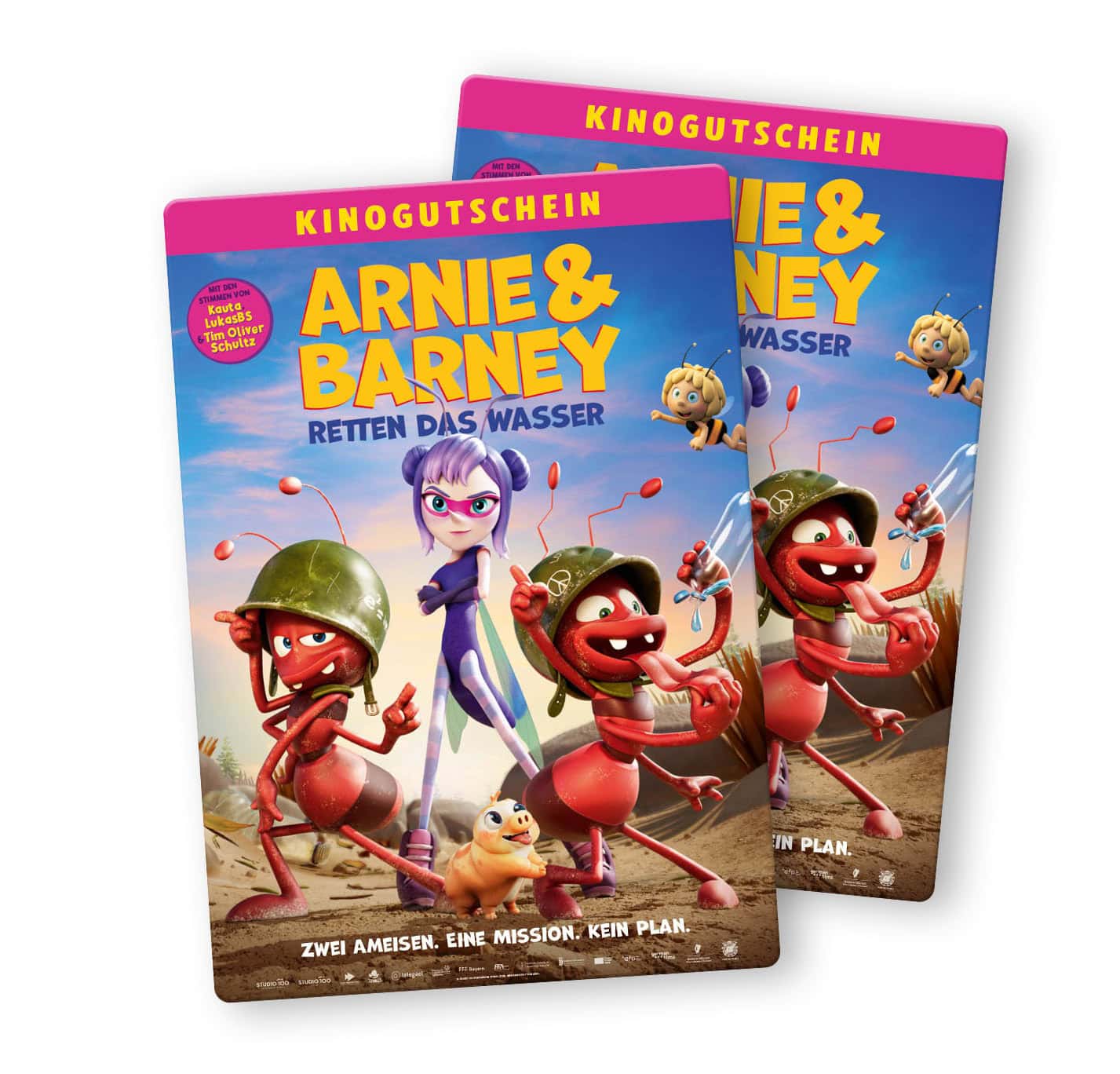 Gewinnspiel Biene-Maja-Set von EDURINO und Kinotickets zu Filmstart ARNIE & BARNEY Retten das Wasser 2026 // HIMBEER